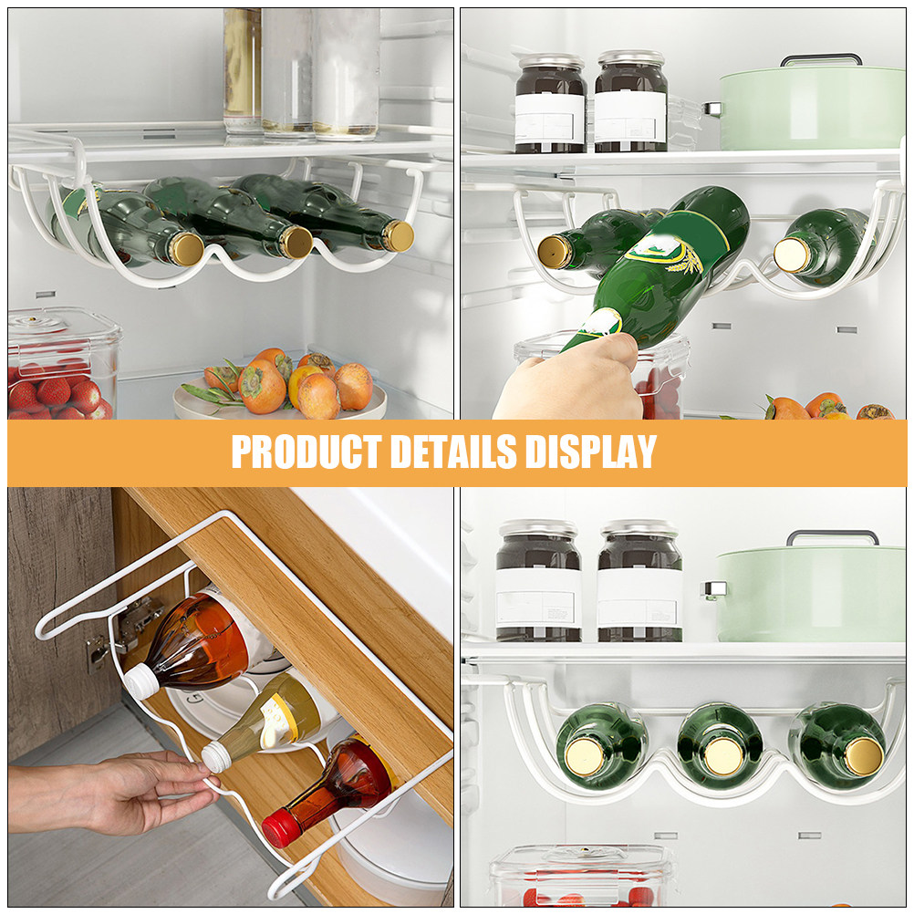 Wine Beer Fridge - Organizador de Refrigerador de Hierro Premium,