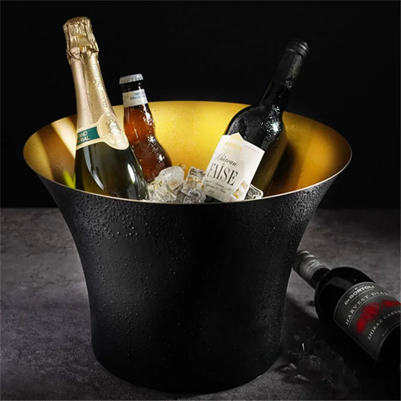Ice Bucket Silver - Cubo grande para barra de champán,