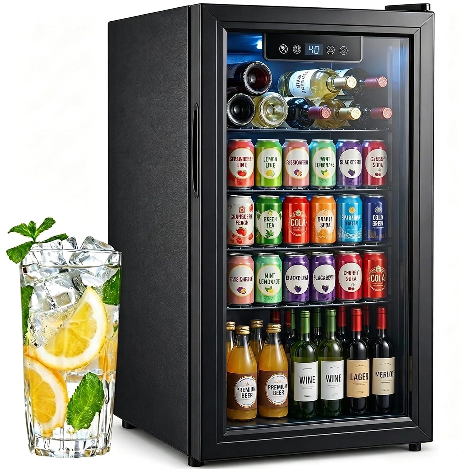 Wine Beer Fridge - Refrigerador para Bebidas de 3.2 Pies