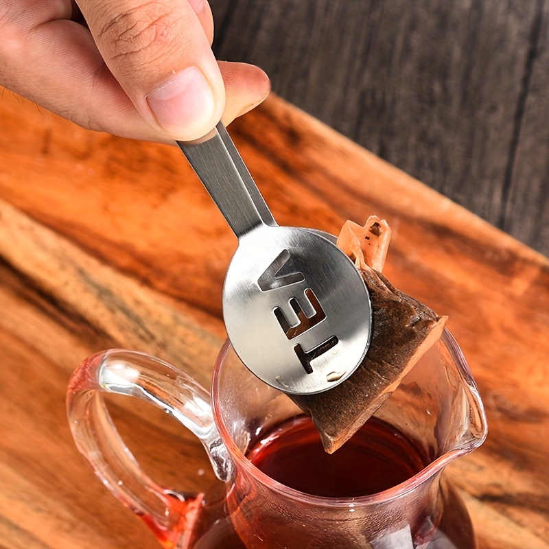 Ice Bucket Silver - Exprimidor de bolsitas de té, pinzas