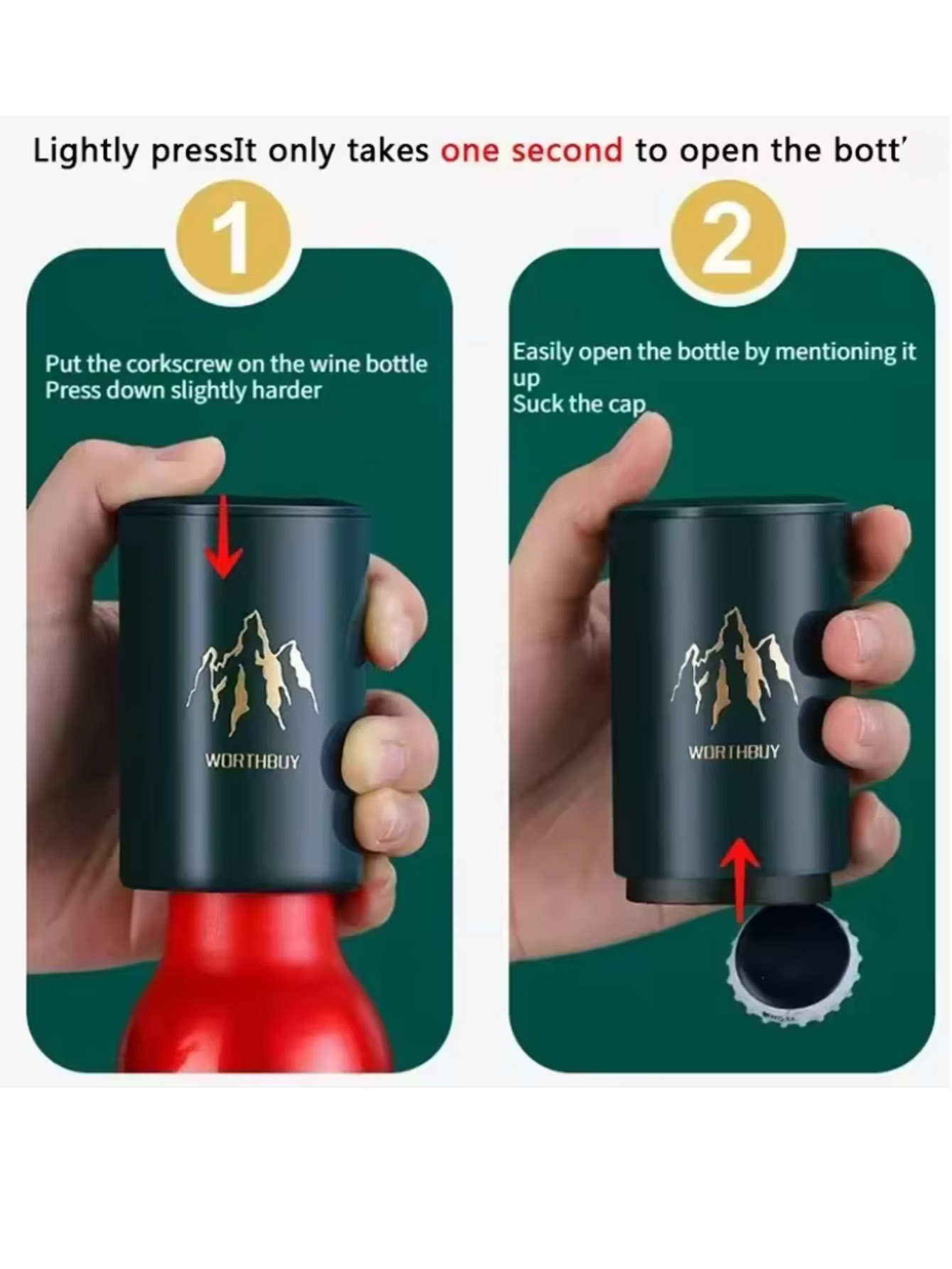 Wine Beer Opener - Abridor automático de botellas de cerveza,