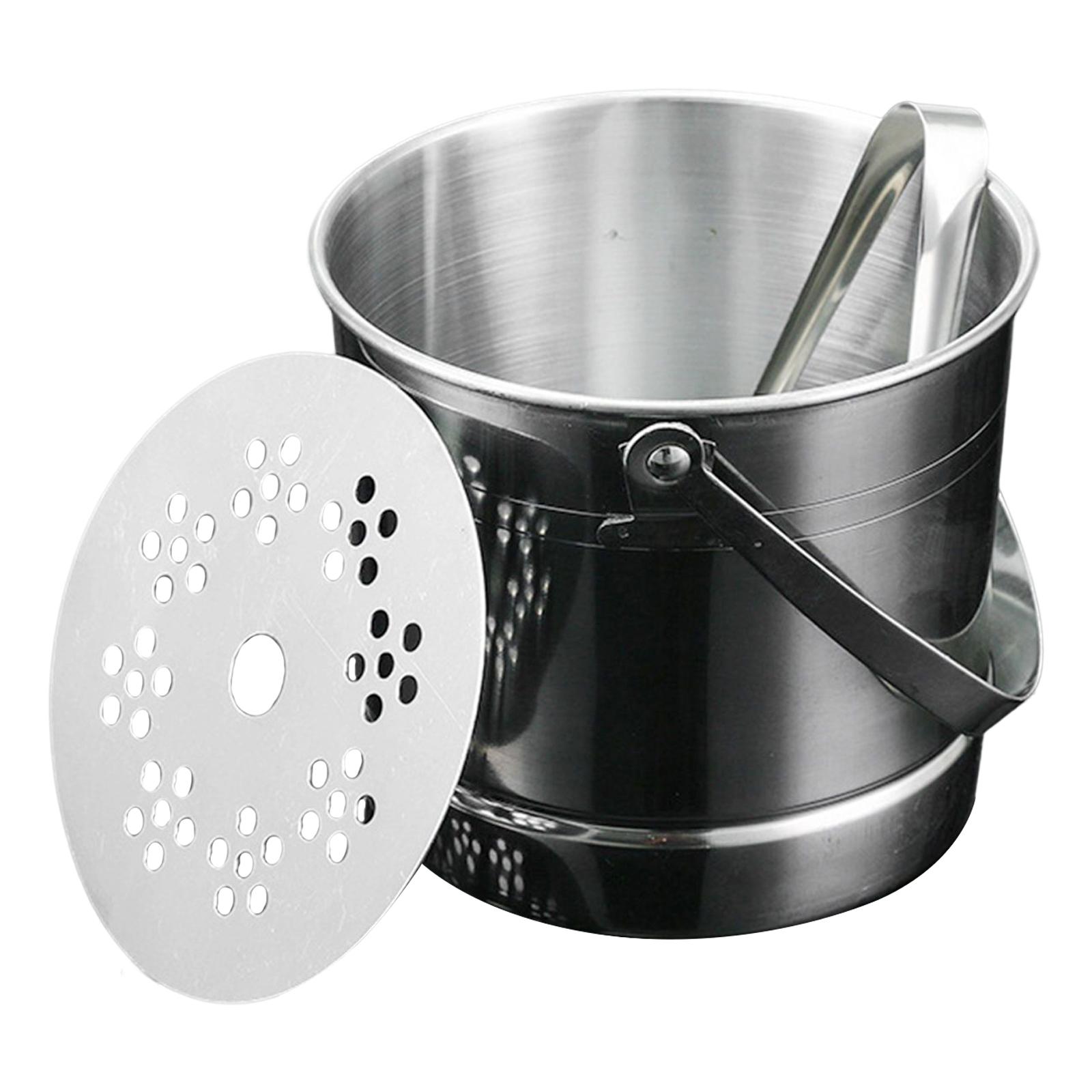 Ice Bucket Silver - Cubo de hielo de acero inoxidable