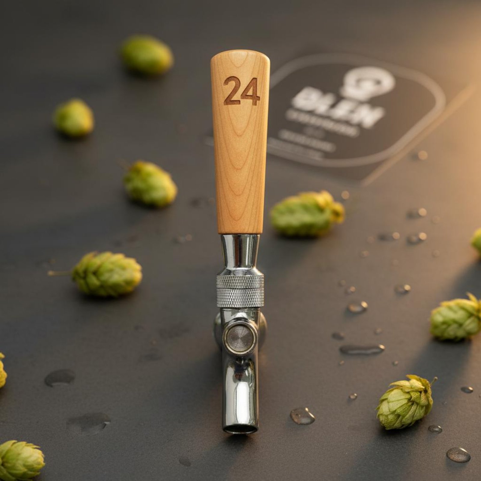Wine Beer & More - Manija Corta de Madera para Grifo