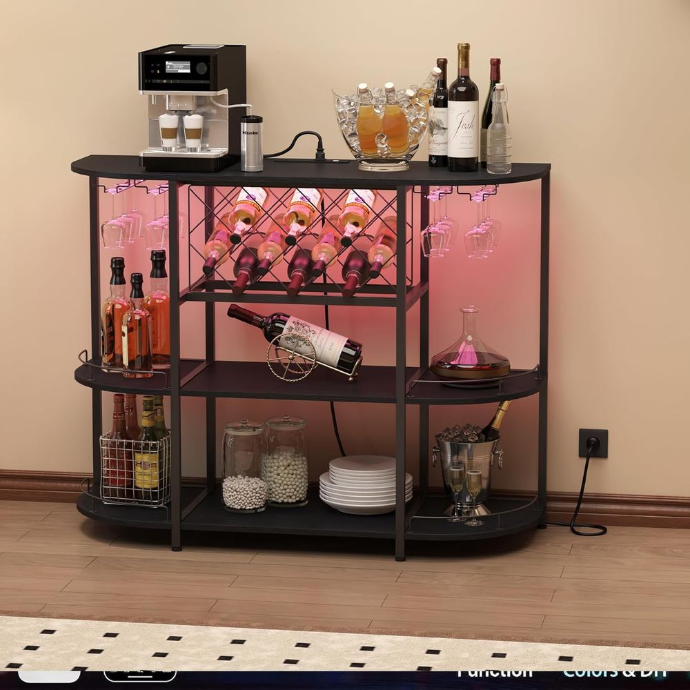 Mesa de Centro Negra de 3 Nive - Wine & Beer Unlimited Spirits Photos reseña y precio