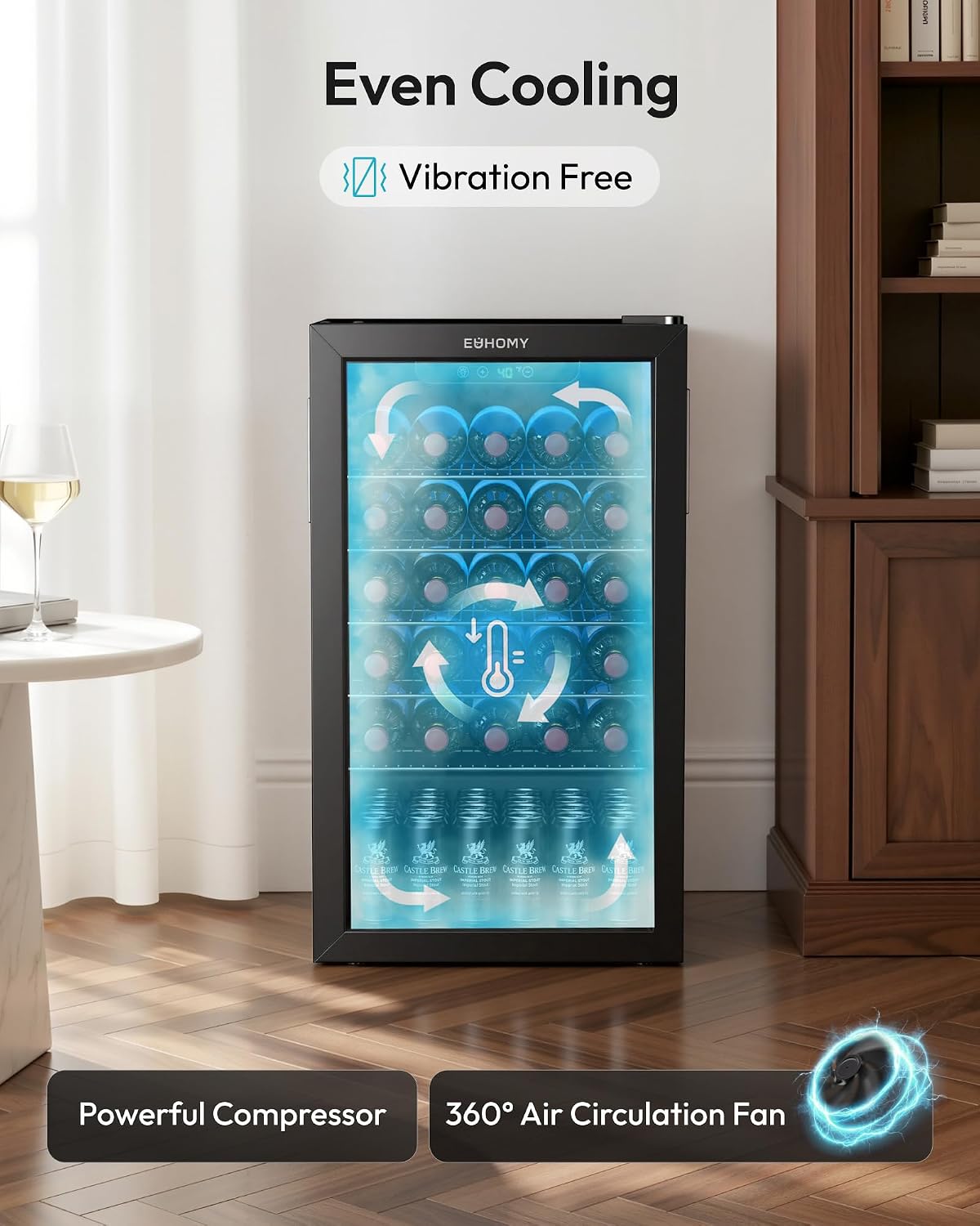 Enfriador de Bebidas de 125 La - Wine Beer Fridge reseña y precio