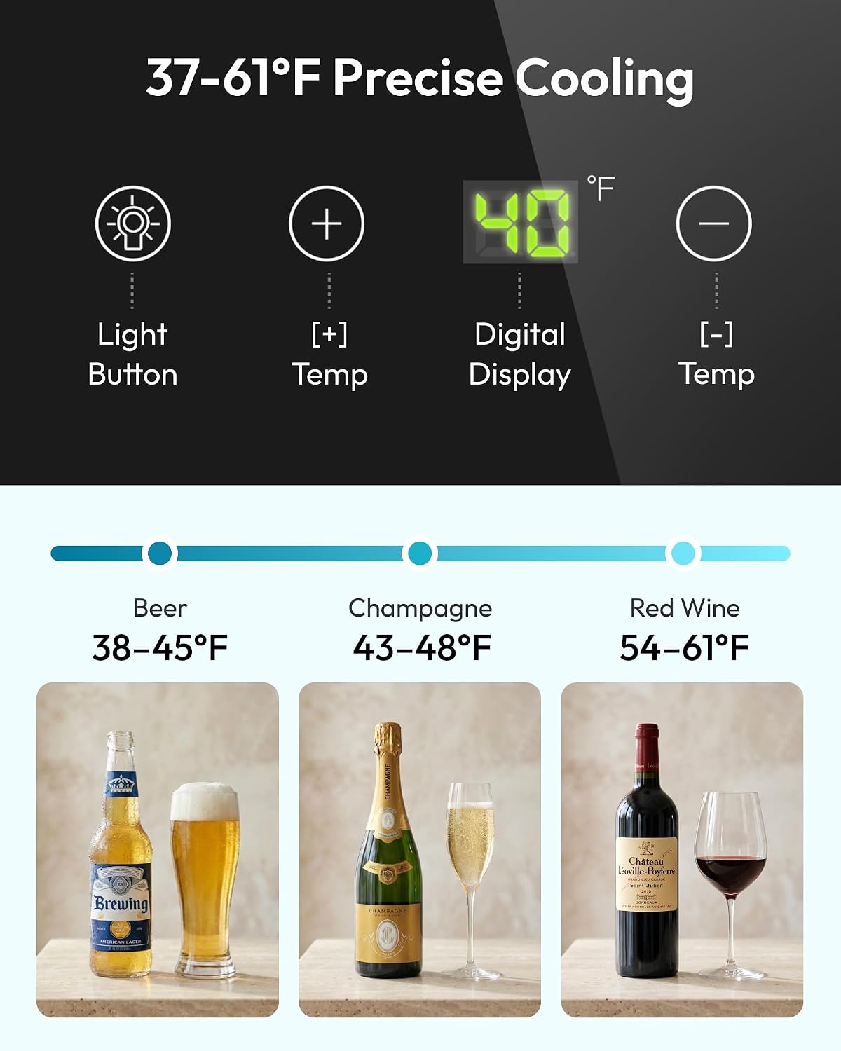 Enfriador de Bebidas de 125 La - Wine Beer Fridge reseña y precio