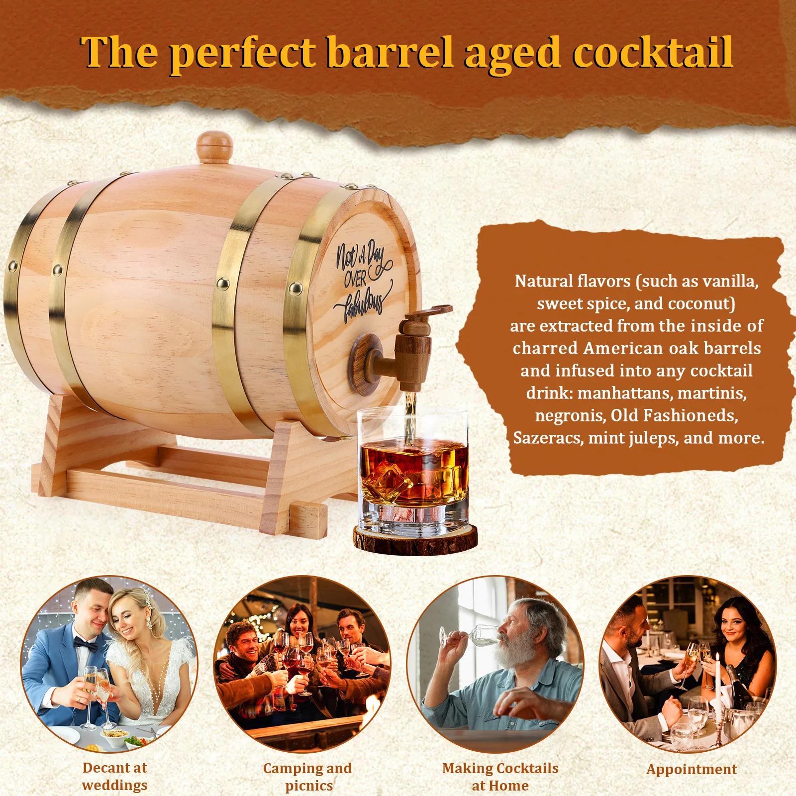 Barril de whisky de madera de  - Wine Beer Whiskey reseña y precio