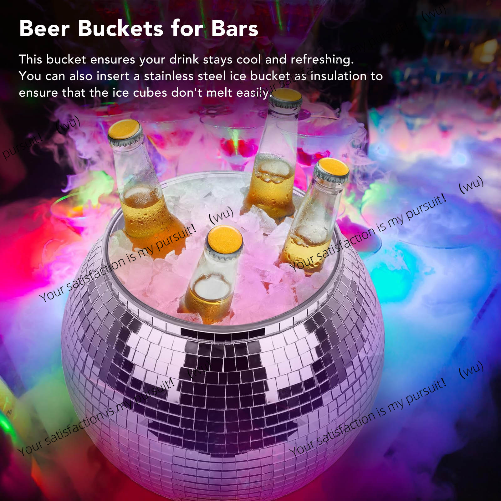 Cubo para Hielo de Plástico de - Ice Bucket Silver reseña y precio