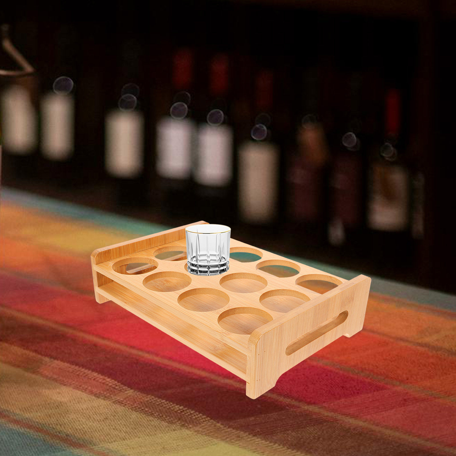 Soporte de Bambú para Vasos de - Wine Beer Whiskey reseña y precio