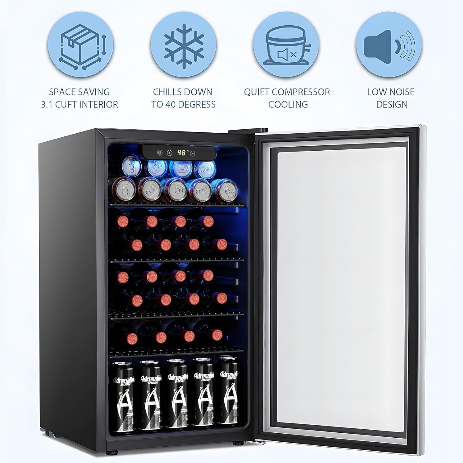 Enfriador de Vino/Refrigerador - Wine Beer Fridge reseña y precio