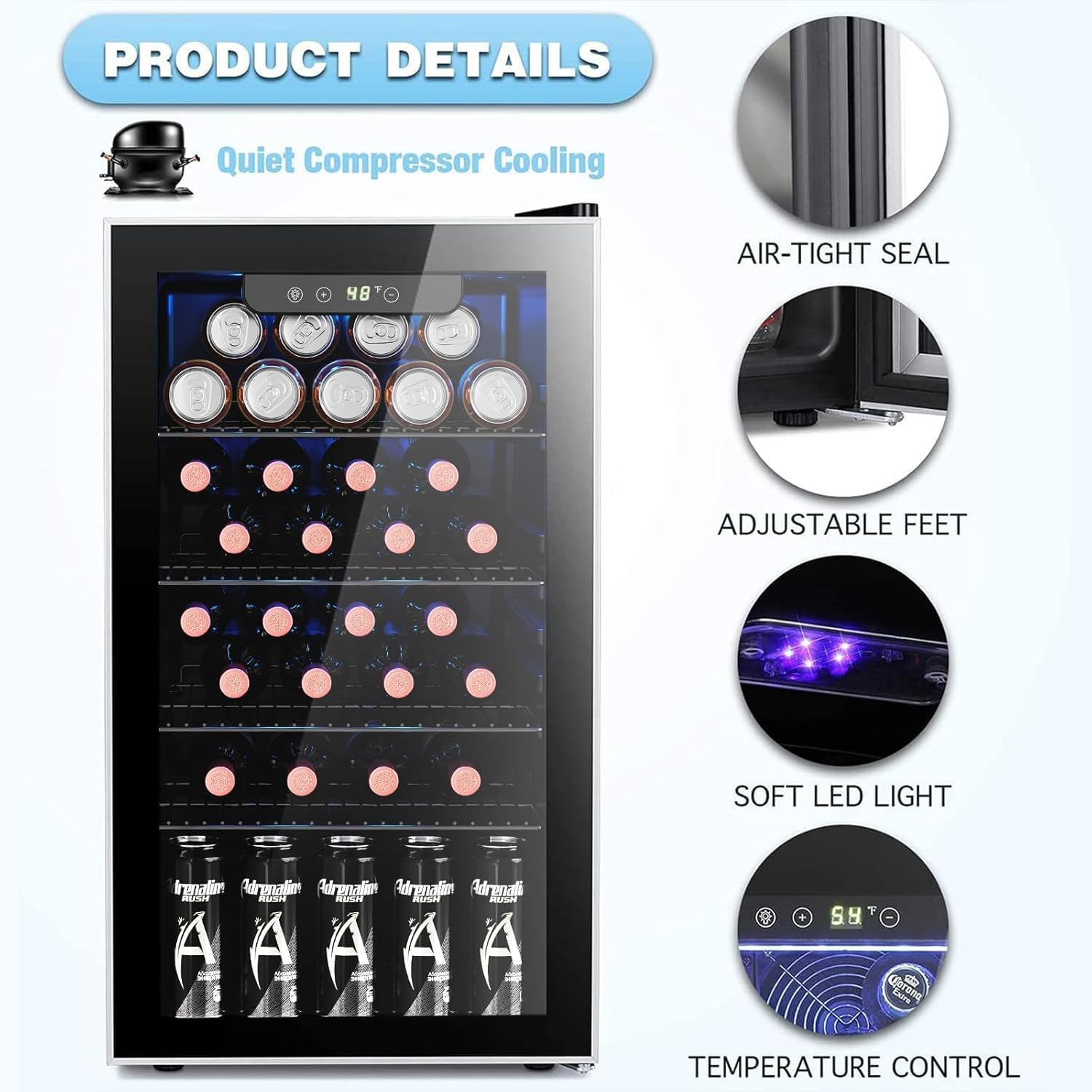 Enfriador de Vino/Refrigerador - Wine Beer Fridge reseña y precio