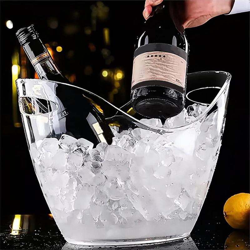 Cubo de hielo transparente, ba - Ice Bucket Silver reseña y precio