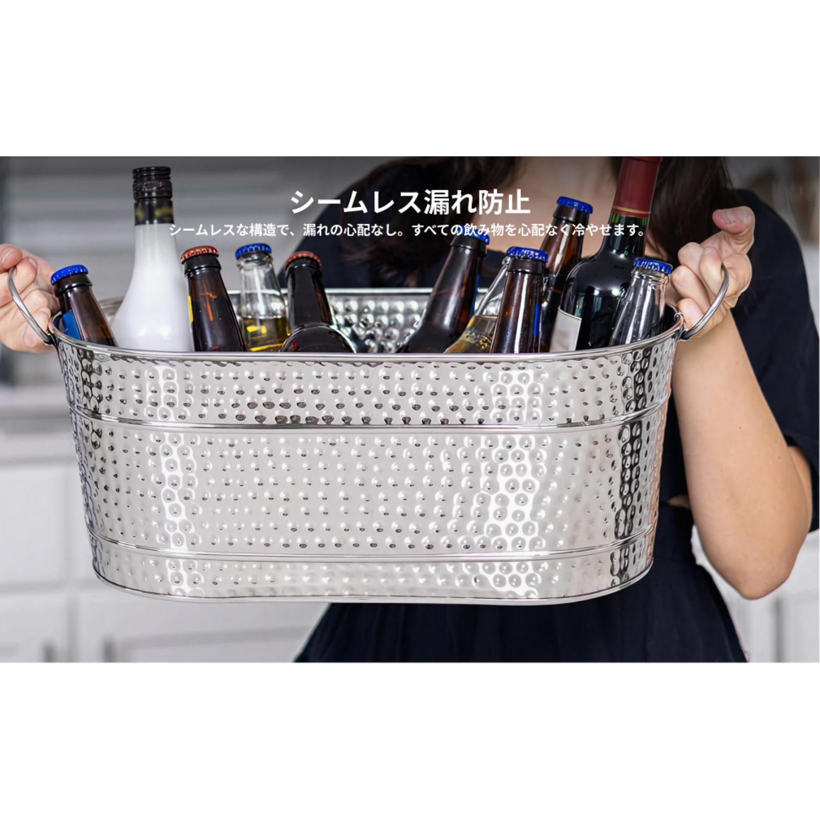 2x Cubetas Ovaladas Galvanizad - Wine Beer Restaurant reseña y precio