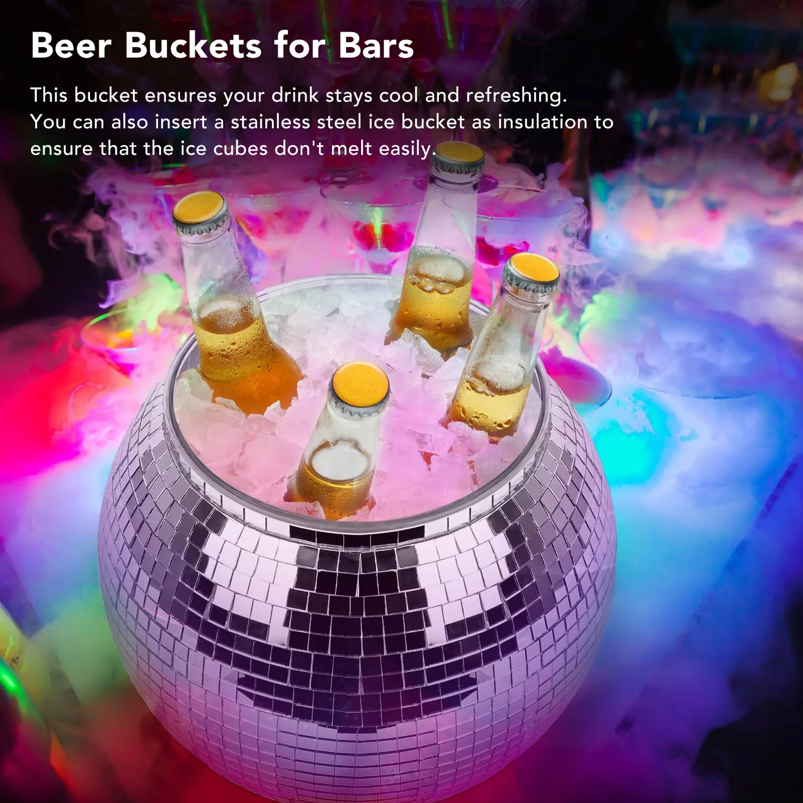 Cubo de hielo con bola de disc - Ice Bucket Silver reseña y precio