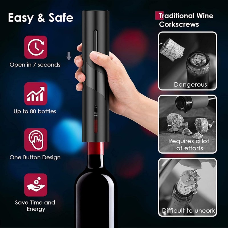 Sacacorchos automático eléctri - Wine Beer Opener reseña y precio