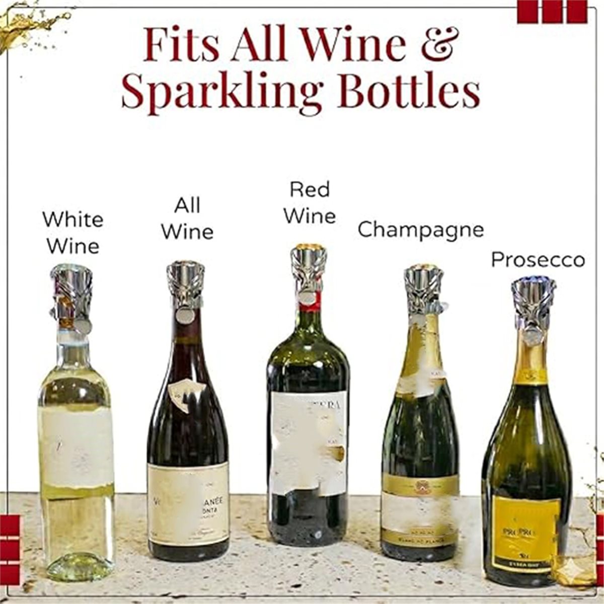 (A02R) 2 tapones para vino y c - Wine & Beer Unlimited Spirits Photos reseña y precio