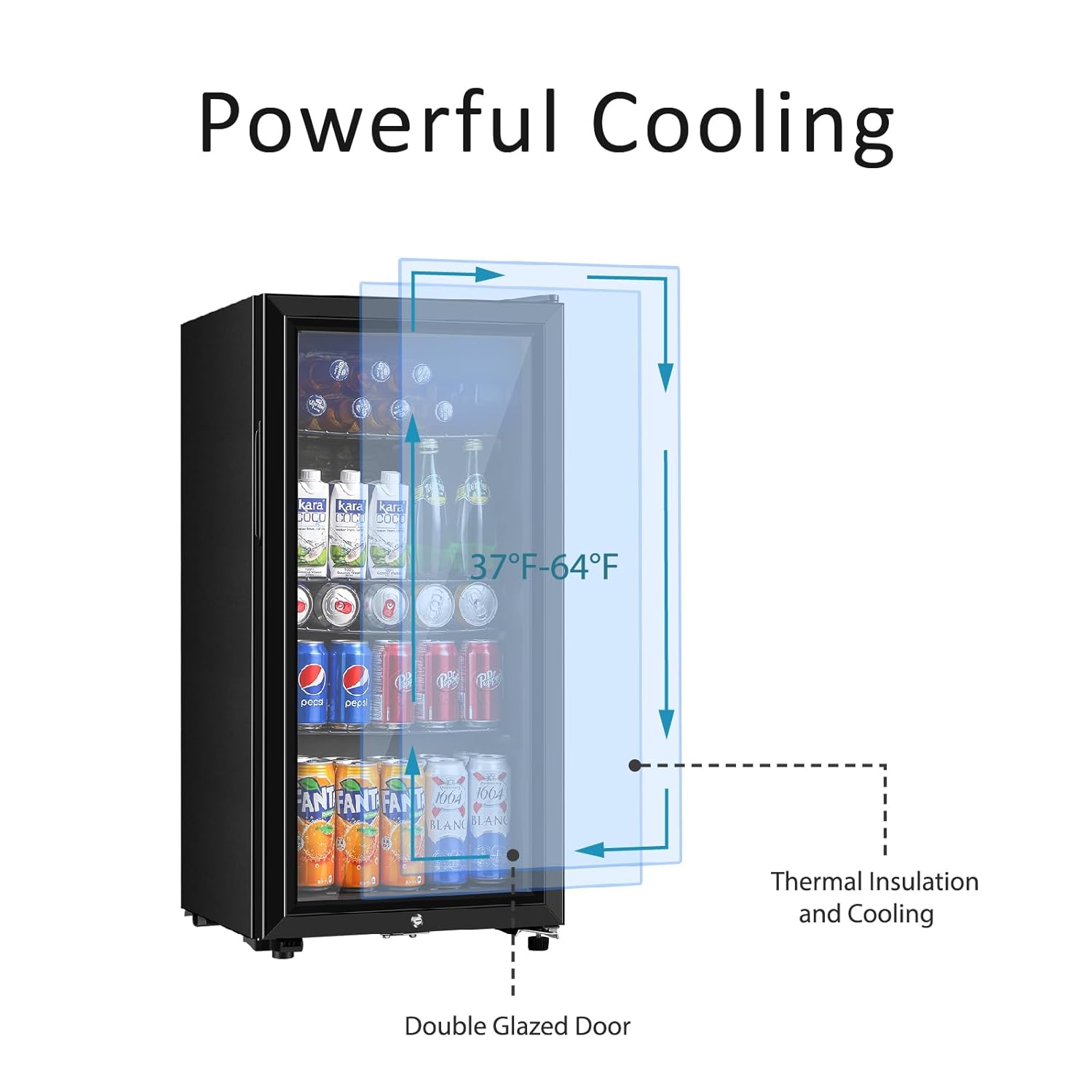 Refrigerador para Bebidas, Min - Wine Beer Fridge reseña y precio