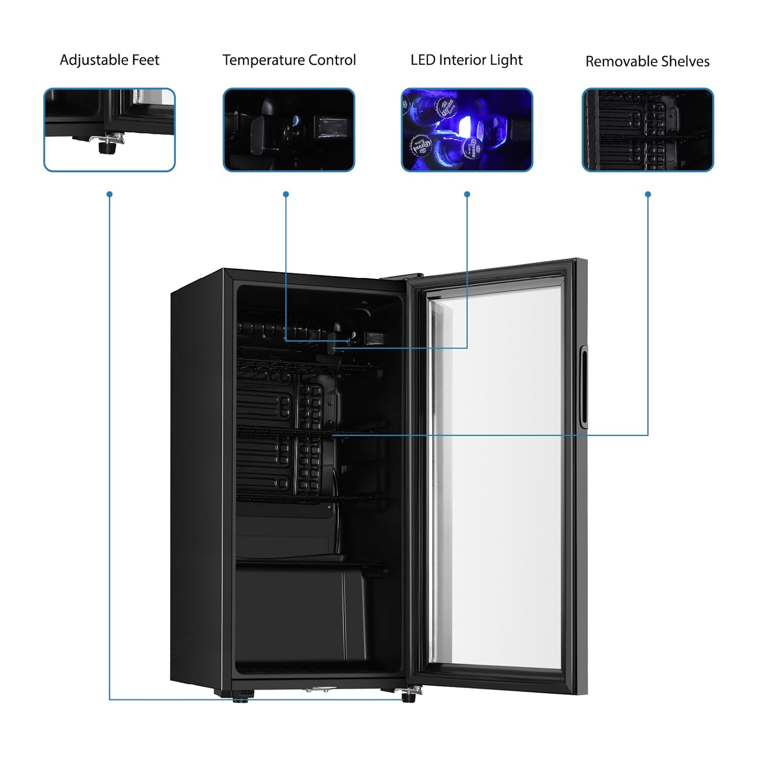 Refrigerador para Bebidas, Min - Wine Beer Fridge reseña y precio