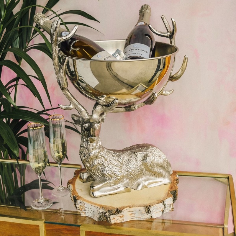Cubo de hielo para champán y c - Ice Bucket Silver reseña y precio