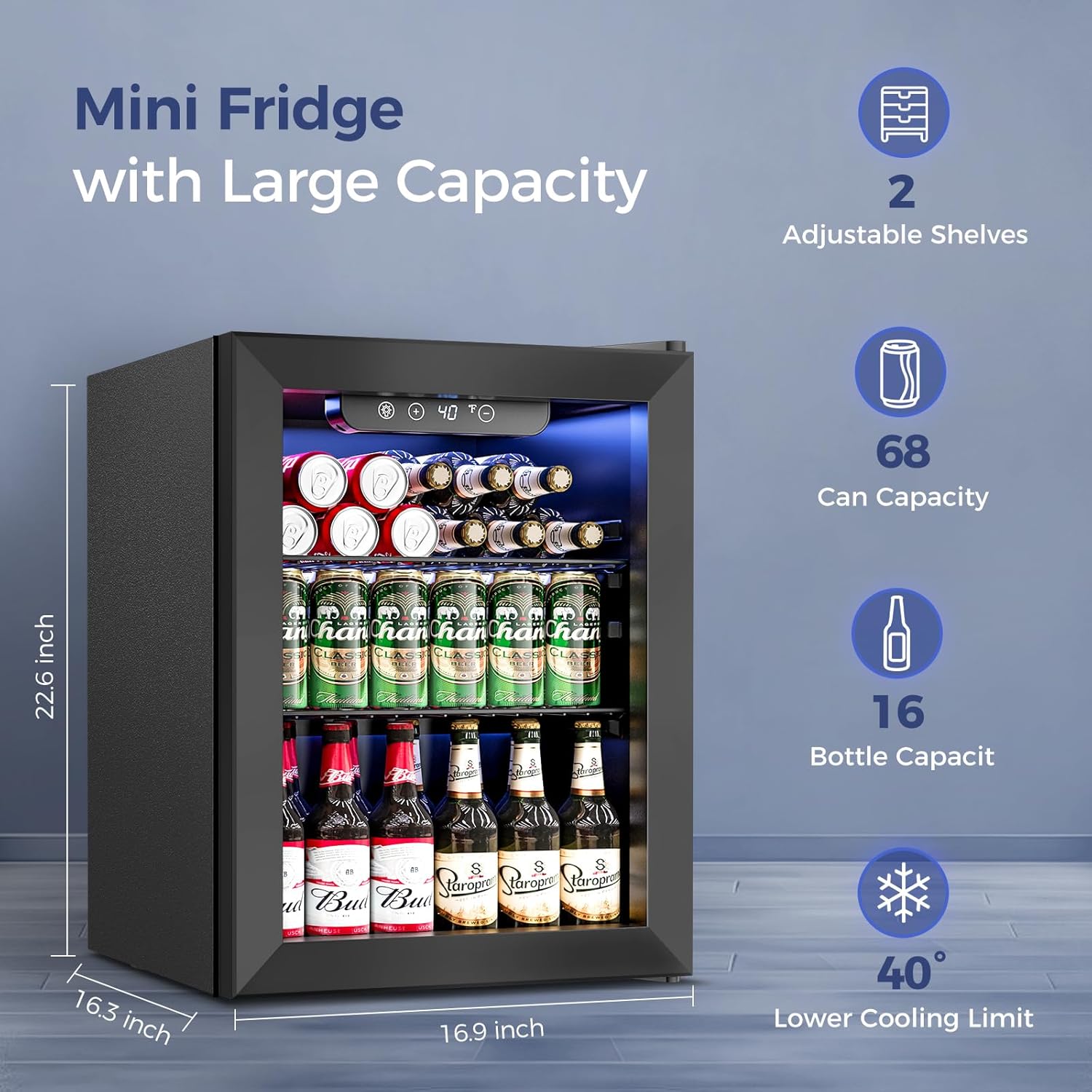 Refrigerador para Bebidas de 1 - Wine Beer Fridge reseña y precio
