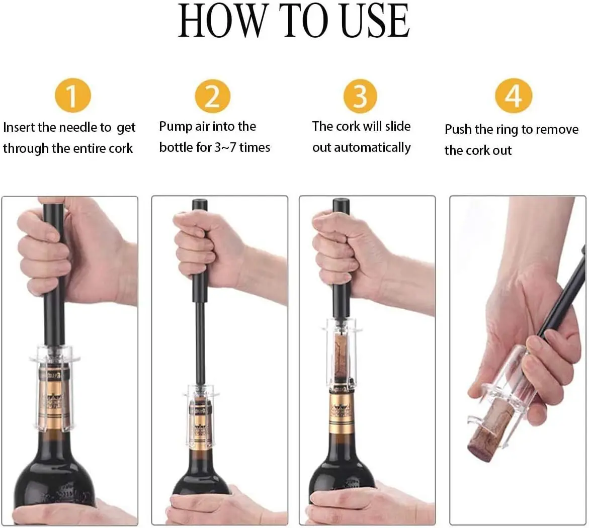 Bomba de aire abridor de botel - Wine Beer Opener reseña y precio